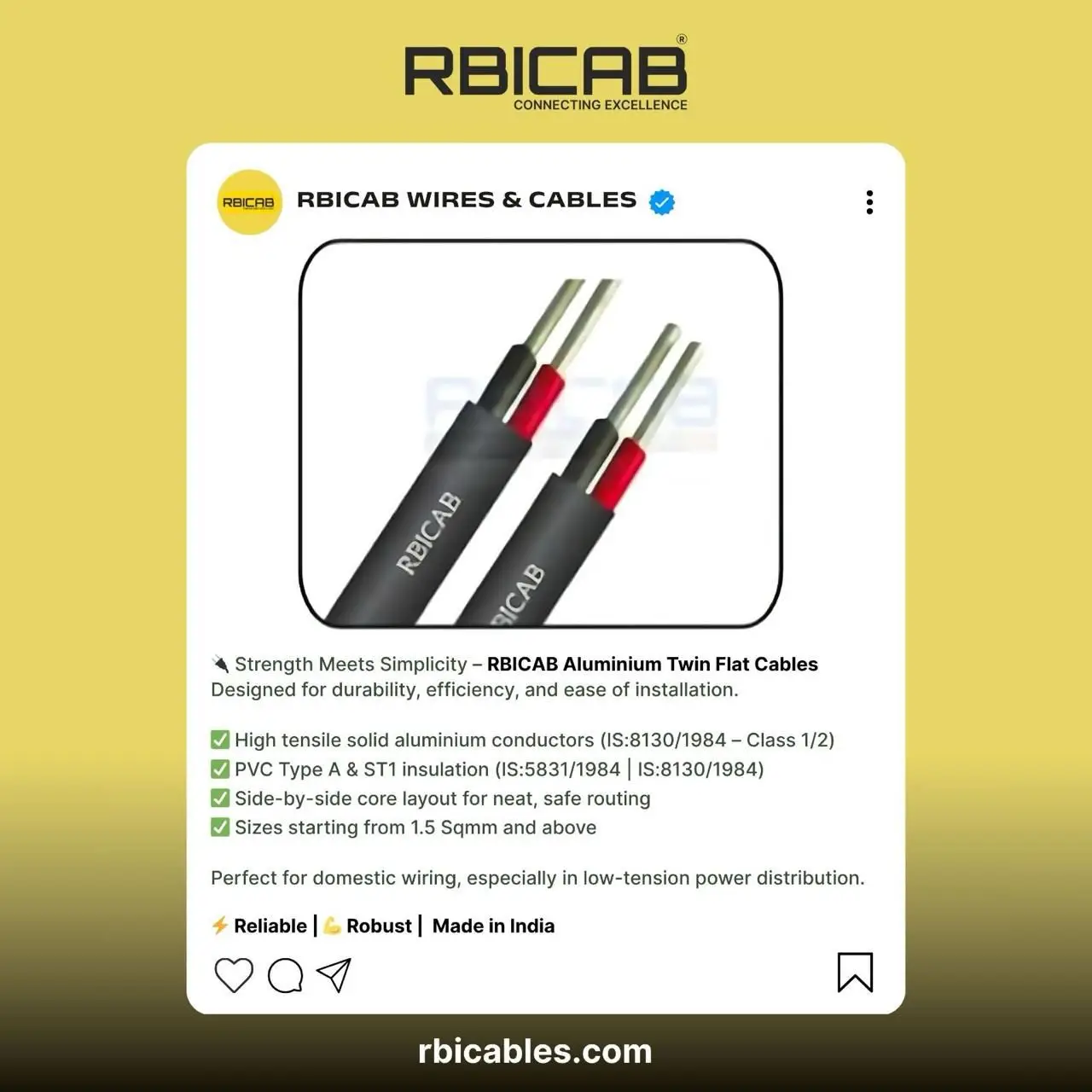 Aluminium Twin Flat Cables